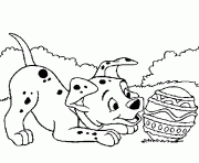 Printable dalmatian and big easter egg d3aa coloring pages