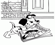 Printable dalmatian and newspaper 1253 coloring pages