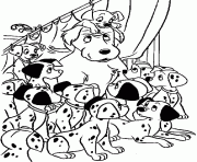 Printable room full of dalmatians 9898 coloring pages