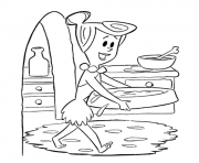 Printable wilma doing dishes e186 coloring pages