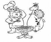 Printable cooking fred flintstones 8f78 coloring pages