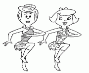 Printable wilma and betty dancing 90e6 coloring pages
