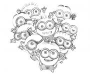 Printable kids minions despicable me s0085 coloring pages