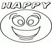 Printable emotion happyblank coloring pages