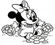 Printable cute baby minnie mouse sed0b coloring pages