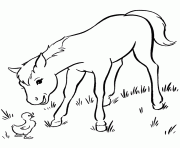 Printable cute horse s517b coloring pages