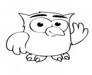 Printable cute cartoon owl sb9ce coloring pages