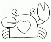 Printable cute crab s for children907b coloring pages