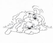 Printable cute dogs couple 0d3f coloring pages