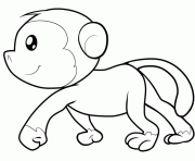 Printable cute monkey  printable7935 coloring pages