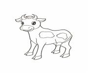 Printable cute calf farm animal s32ee coloring pages