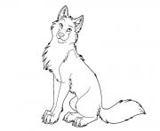 Printable cartoon cute wolf s192d6 coloring pages
