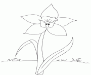 Printable cute daffodil flower 558d coloring pages