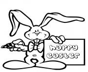 Printable kid easter s bunny write happy easterc021 coloring pages
