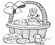 Printable basket easter s eggs with bunny and little chick44ce coloring pages