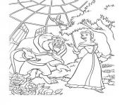 Printable belle looking at butterfly disney princess ec60 coloring pages