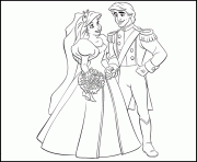 Printable eric and aril in weding suits disney princess sdfff coloring pages