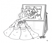 Printable belle drawing something disney princess b924 coloring pages