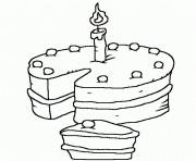 Printable candle and birthday cake 1ad4 coloring pages