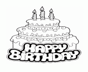 Printable happy birthday  cakef035 coloring pages