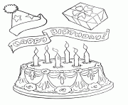 Printable happy birthday  party and cakece05 coloring pages
