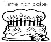 Printable time for birthday cake 2b7a coloring pages