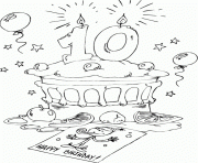 Printable 10 birthday cake f28e coloring pages