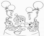 Printable barney happy birthday s6476 coloring pages