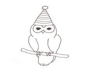 Printable birthday owl sd213 coloring pages