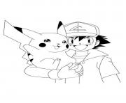 Printable ash and pikachu s pokemon0cfa coloring pages