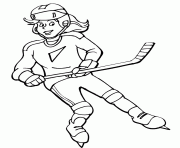 Printable hockey s girl player91e1 coloring pages