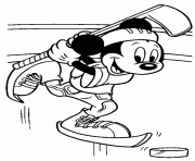 Printable mickey plays hockey disney 4e45 coloring pages
