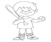 Printable coloring pages printable baseball kid97ff coloring pages