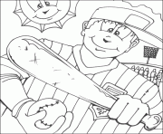 Printable sunday softball game coloring page3522 coloring pages