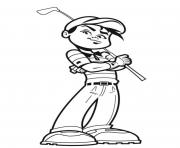 Printable awesome golfer sports sbd9a coloring pages