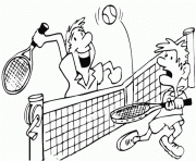 Printable fun tennis s9a64 coloring pages
