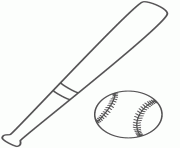 Printable bat and ball 1eab coloring pages
