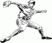 Printable pitcher baseball a251 coloring pages