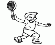 Printable boy playing tennis sd762 coloring pages