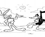 Printable bugs bunny looney tunes daffy duck s032c coloring pages