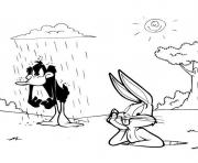 Printable free bugs bunny looney tunes daffy duck s18bc coloring pages