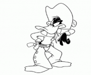 Printable cowboy looney tunes daffy duck sd64b coloring pages