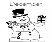 Printable december winter themed scdce coloring pages