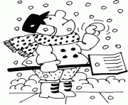 Printable snowfall in winter s5358 coloring pages