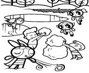 Printable cartoon puffgirl winter  for kids0e1a coloring pages