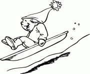 Printable happy sledding free winter s9438 coloring pages