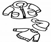 Printable free s winter clothes98fc coloring pages