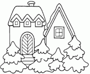 Printable house winter 709e coloring pages