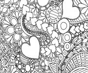 Printable heart love valentin day coloring pages