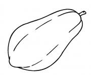Printable delicious papaya fruit sd02a coloring pages
